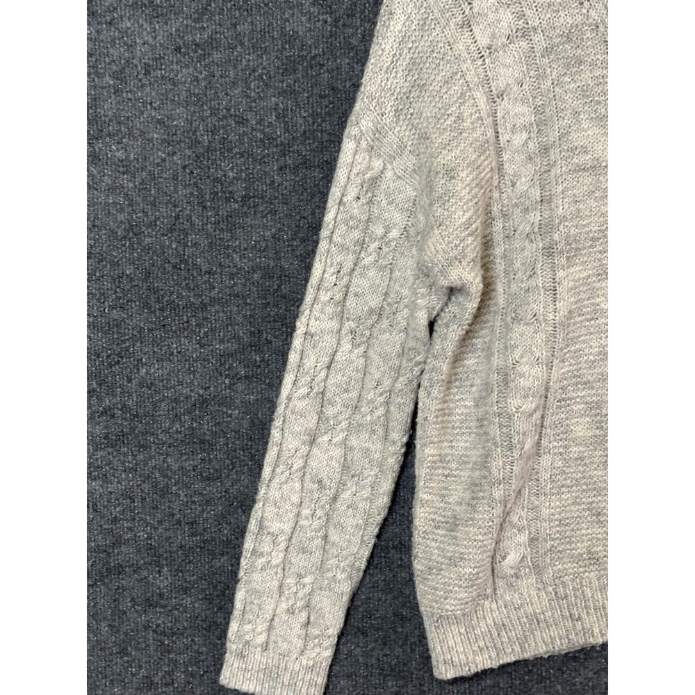 Lucky Brand‎ Women Sweater Cable Knit Textured Cream Marl Size M - Picture 3 of 8